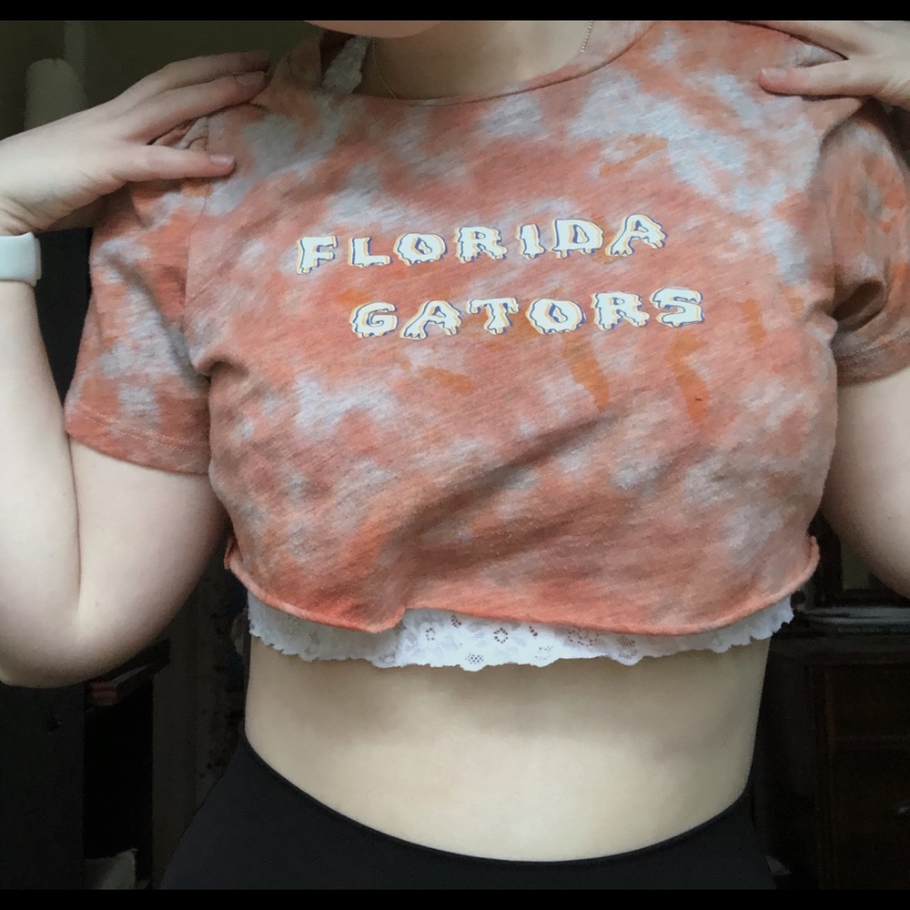University of Florida UF tie dye cropped tee !